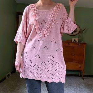 ✨ SOLD VINTAGE 80s GRANDMA TUNIC SWEATER
